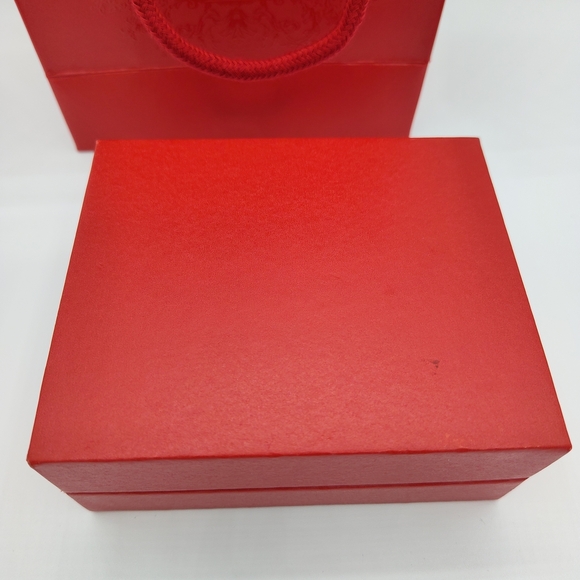 Dior Red Gift Box & Rope Bag Set | Gold Logo Special Edition Packaging LIKE NEW - Picture 7 of 14